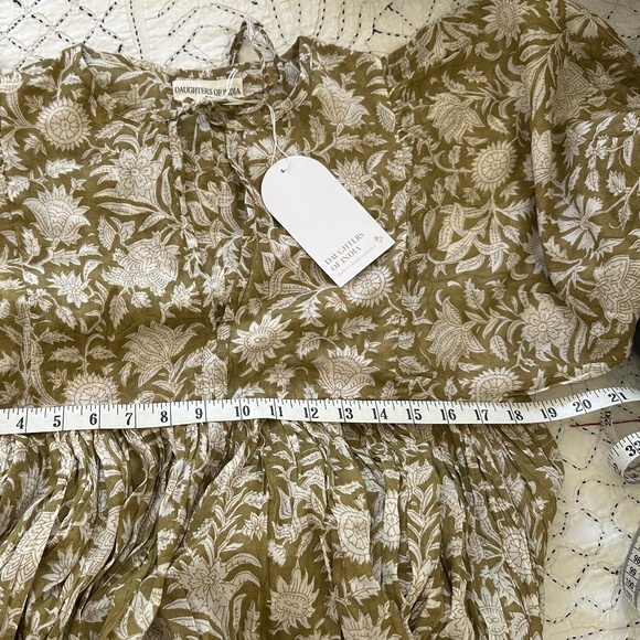 [SOLD OUT] Kyra Midi Dress ~ Olive M / Daughters Of India - NWT - Picture 7 of 7